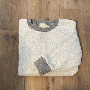 Madewell Super Soft Gray Sweatshirt, Unbanded Bottom Ideal for Tuck In, Sz Small